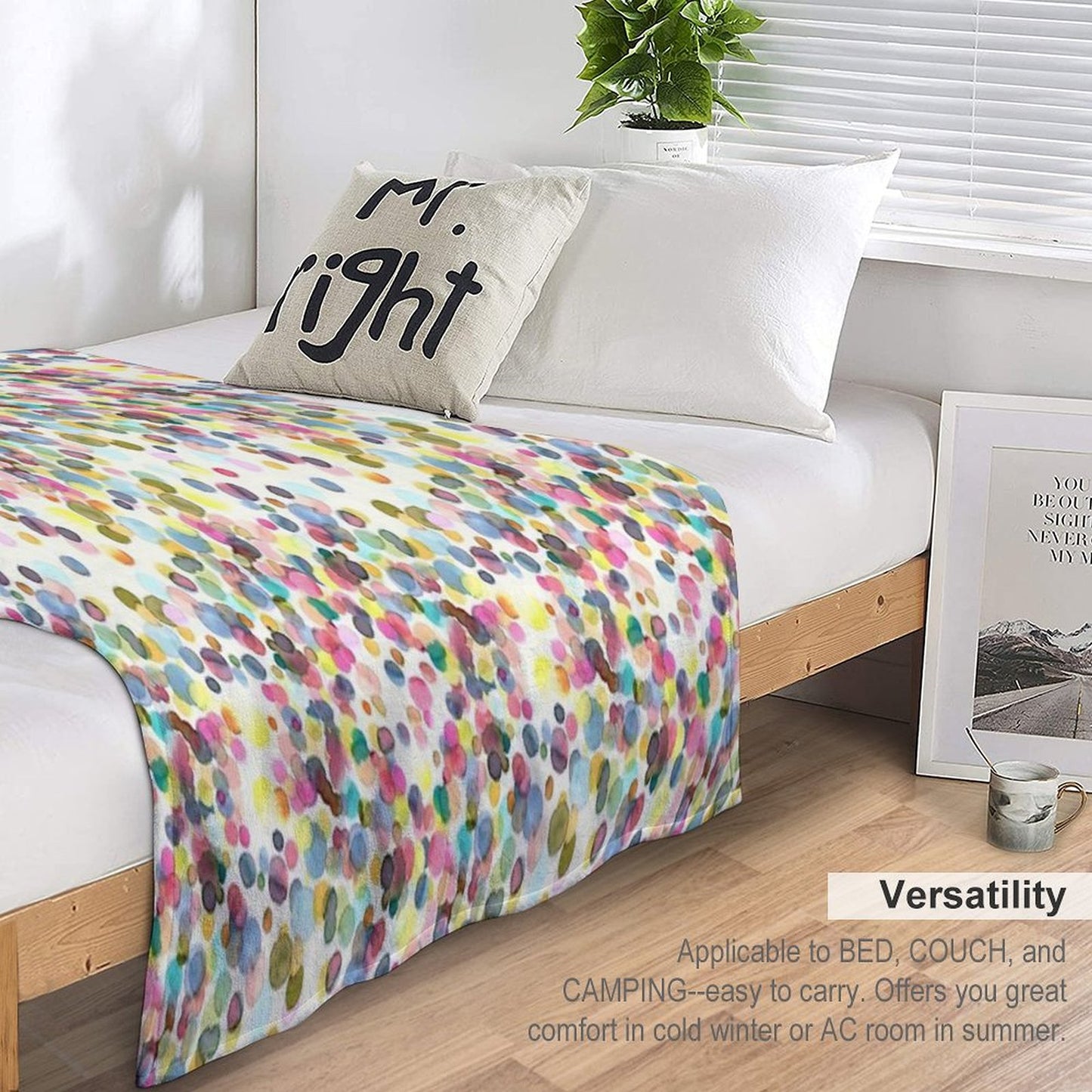 Color Drops Throw Blanket