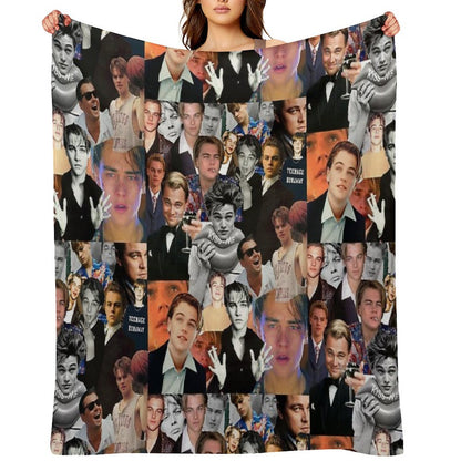 Leonardo Dicaprio Collage Throw Blanket