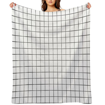White Grid Throw Blanket