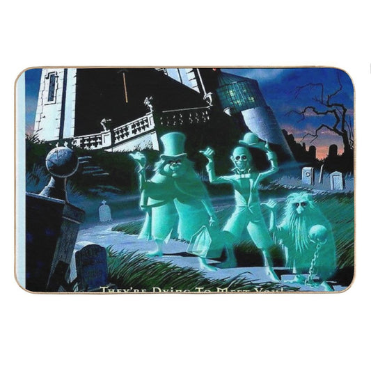 HAUNTED MANSION  Vintage Ghosts Advertising Print Bath Mat
