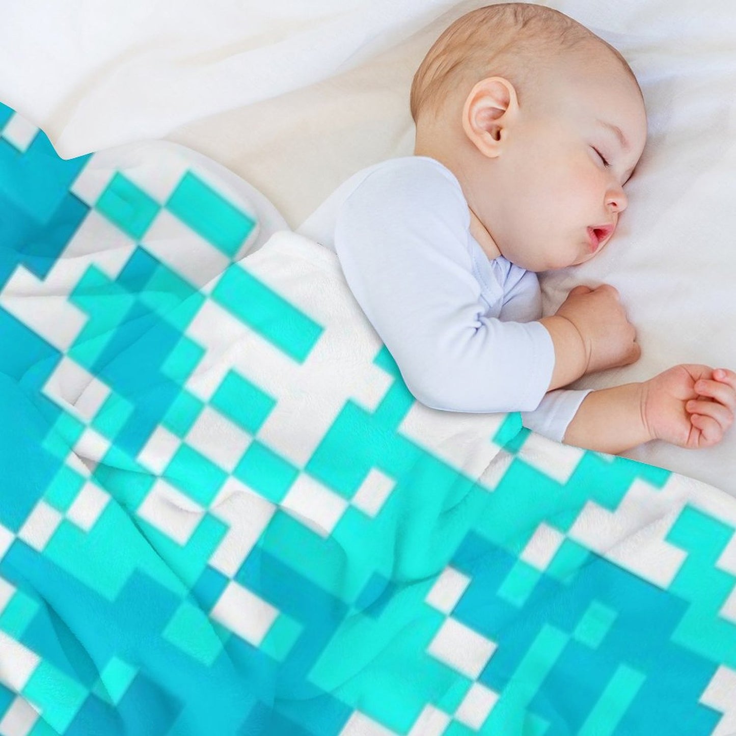 Pixel Water Throw Blanket
