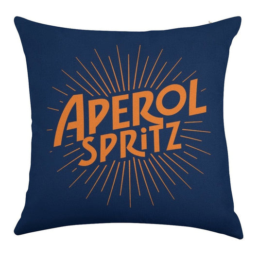 APEROL SPRITZ Linen Throw Pillow Cover