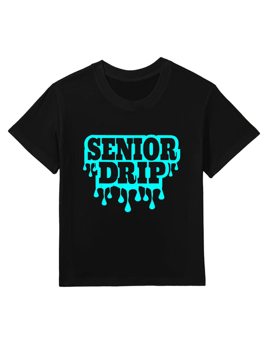 Senior Drip 12th Grade Grad Graduating Seniors Graduation Kids T-Shirt