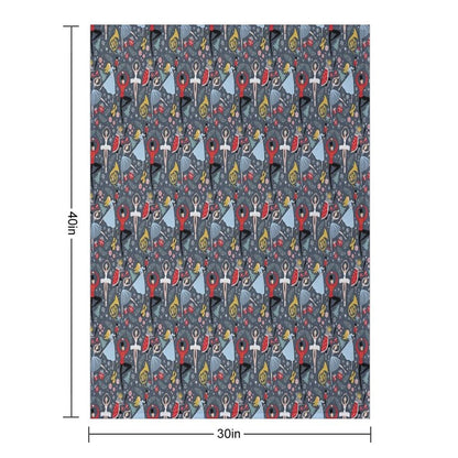 Clara's Nutcracker Ballet Repeat by Robin Pickens Throw Blanket