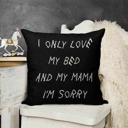 I Only Love My Bed And My Mama I'm Sorry Drake Lyrics God's Plan Linen Throw Pillow Cover