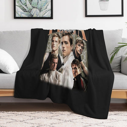 Peeta Mellark Vintage Unisex , Limited Peeta Mellark Vintage T-, Gift Unisex T-, Best Peeta Mellark Sweat Gift Idea Fan Throw Blanket