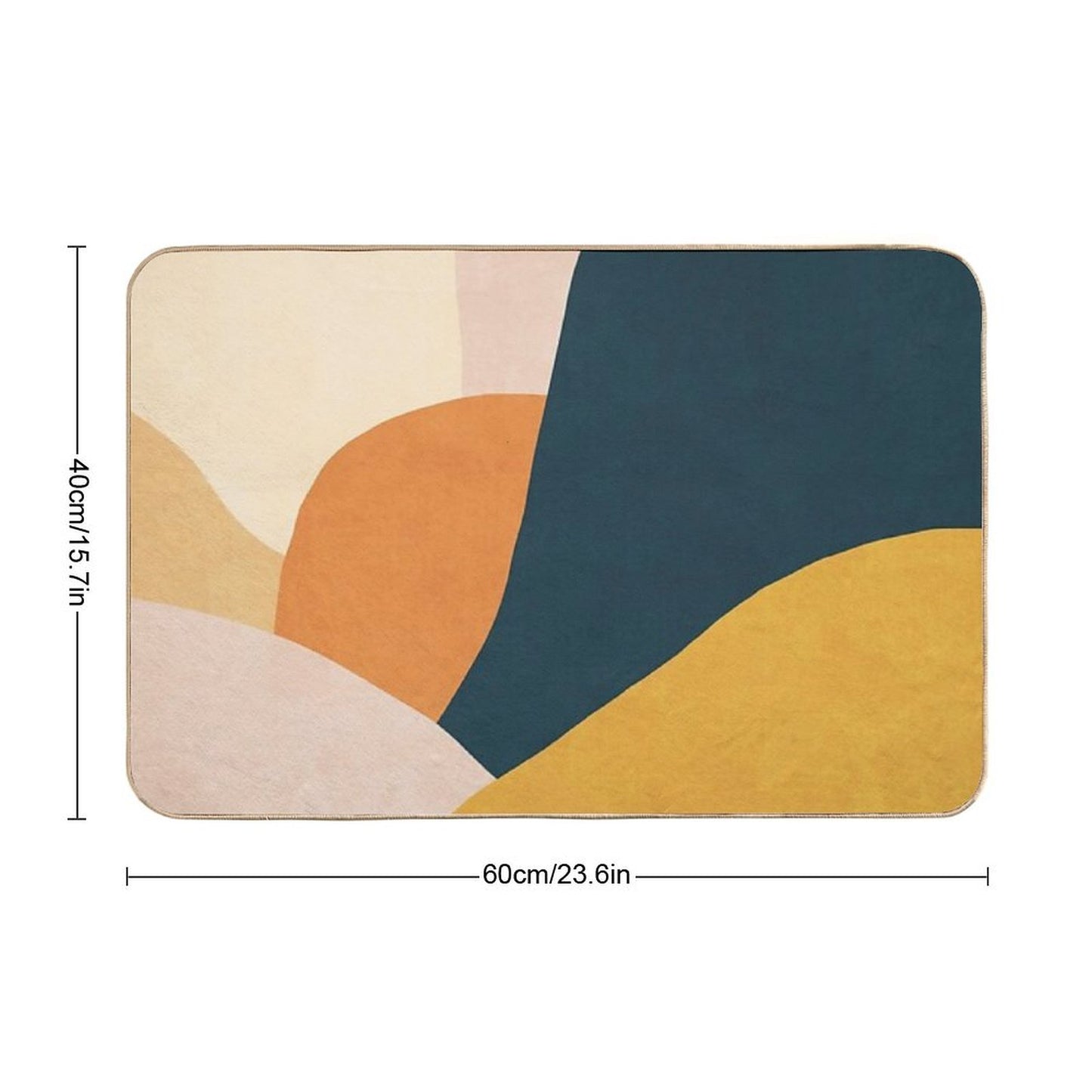 Colorful Mid Century Sunset Bath Mat