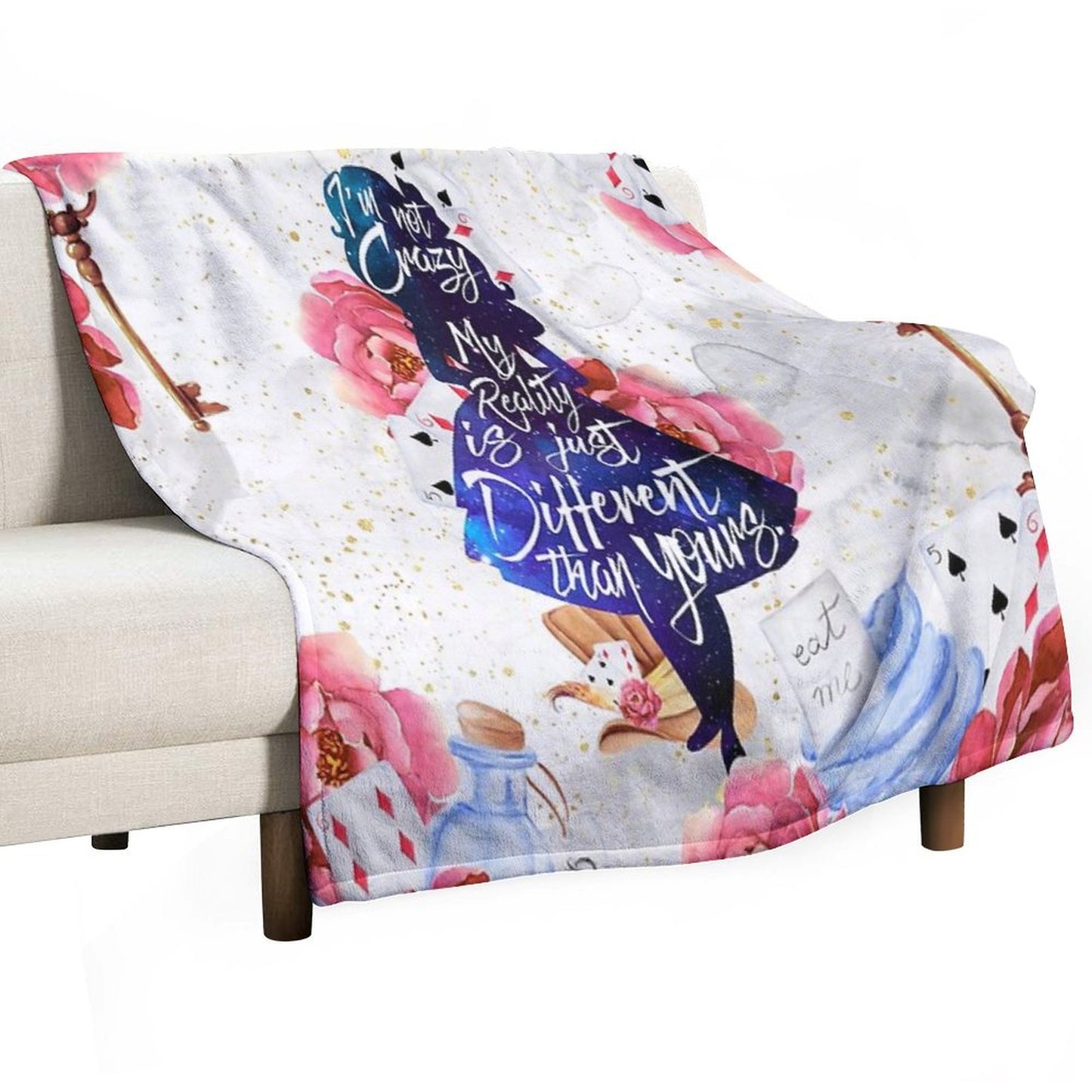 Alice - I'm Not Crazy Throw Blanket