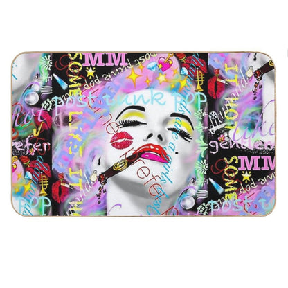 Marilyn Monroe with Graffiti Bath Mat