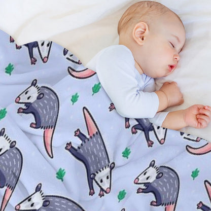 Opossum Pattern 2 Throw Blanket