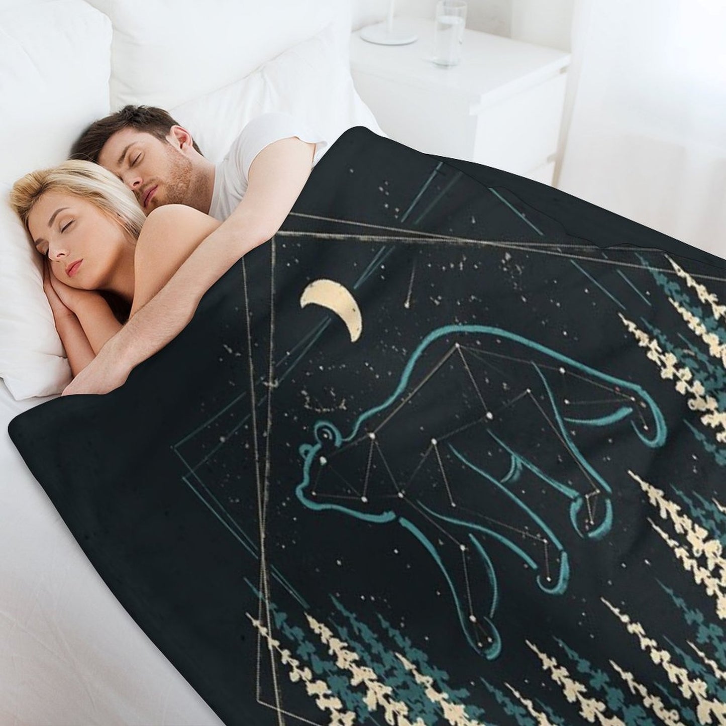The Heaven's Wild Bear Throw Blanket