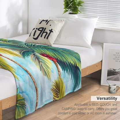 Tropical Palm Trees Throw Blanket