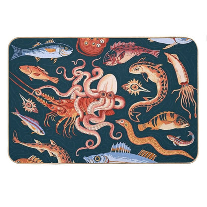 Pompeii Marine Mosaic Bath Mat