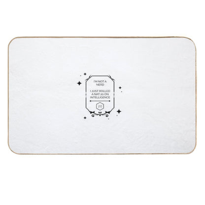 Dnd Intelligence Roll D20  Stain-Proof Bath Mat