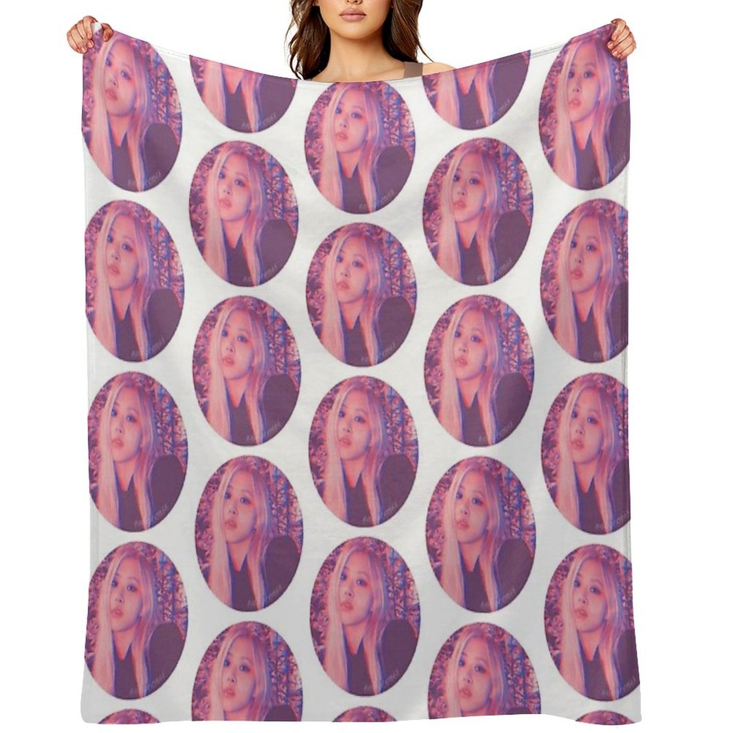 RSE Pink Sunset Icon Throw Blanket