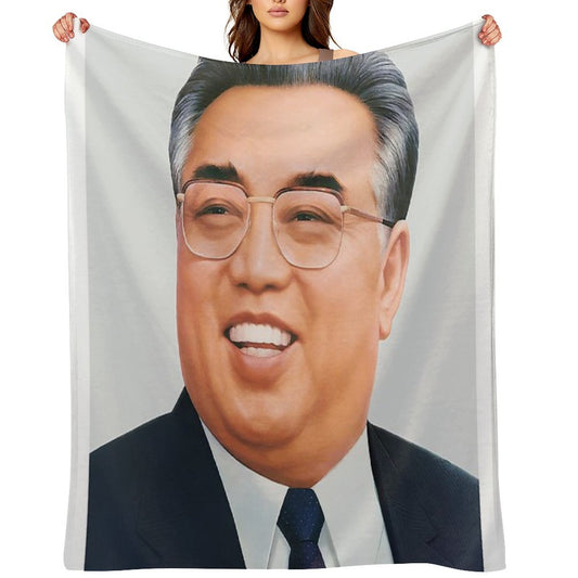 Kim Il Sung Throw Blanket