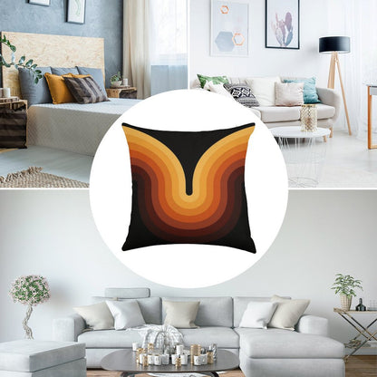 Retro Wave Linen Throw Pillow Cover