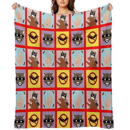 Rabies Quilt Throw Blanket