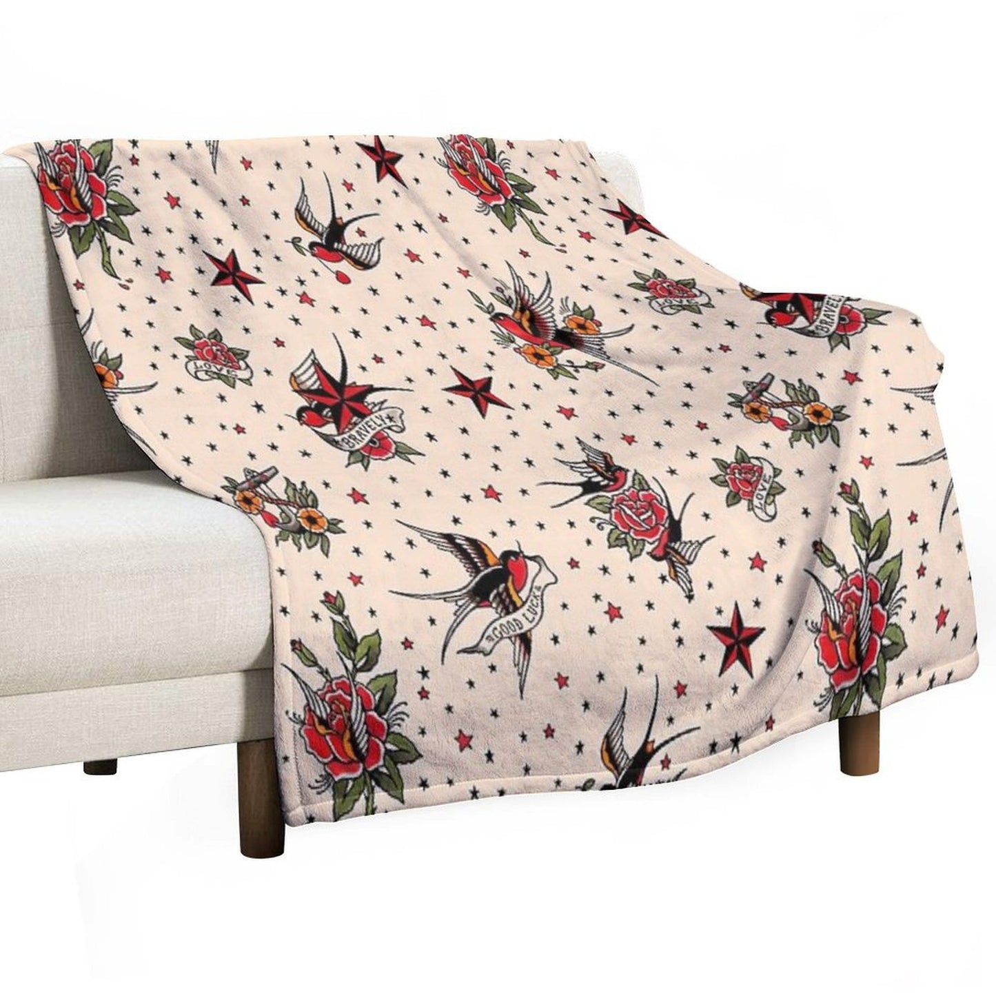 Tattoo Flash Throw Blanket