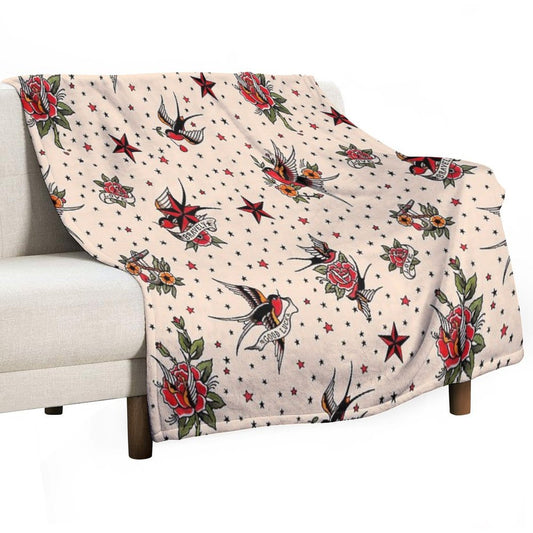 Tattoo Flash Throw Blanket