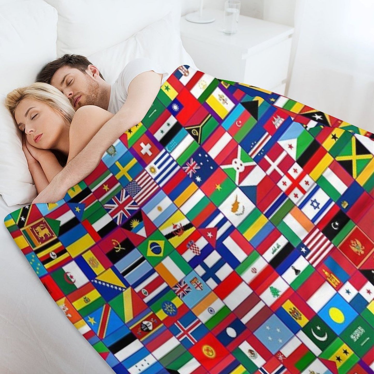 World Flags Throw Blanket