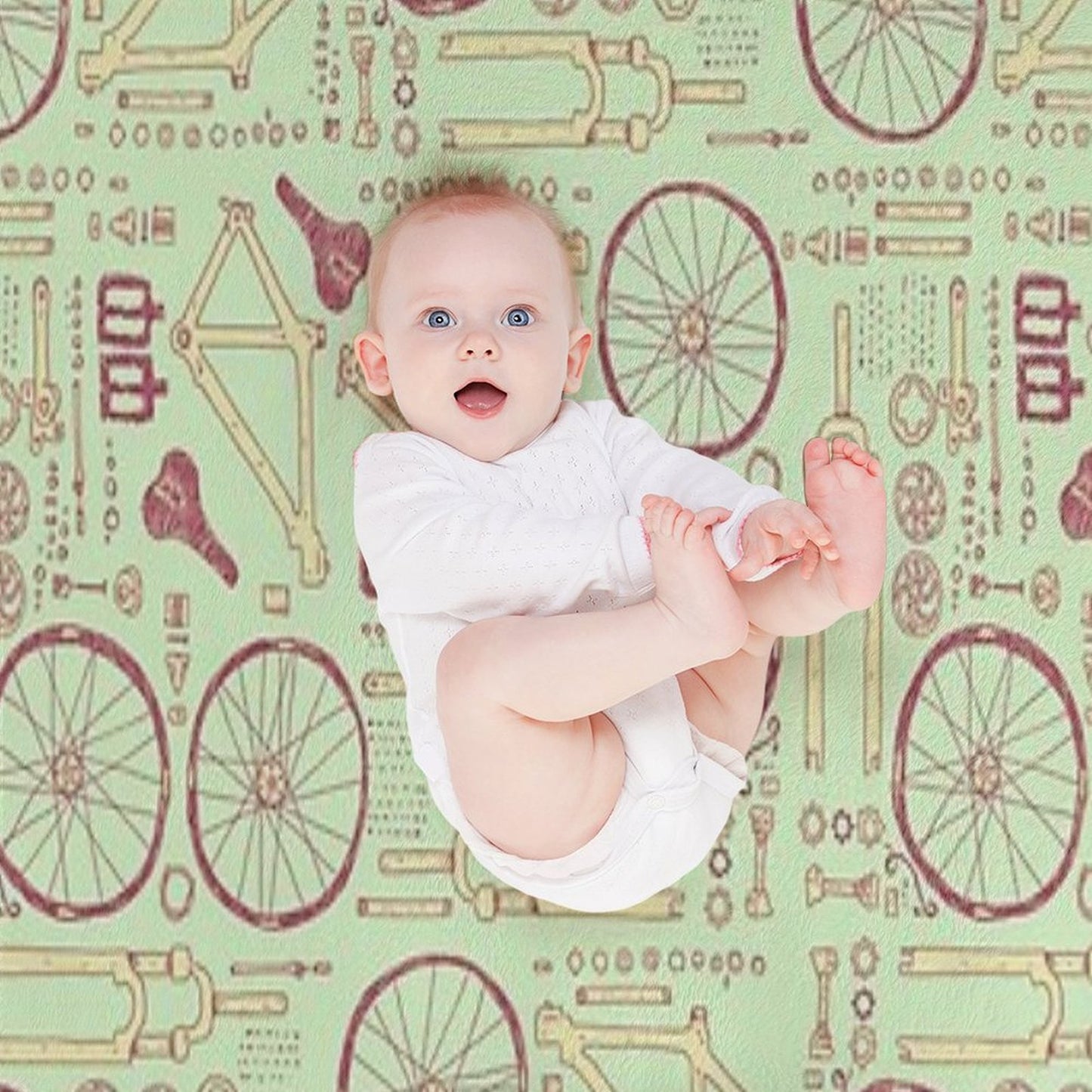 Bicycle Parts Throw Blanket