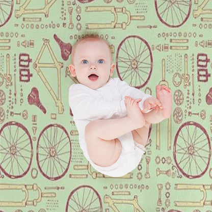 Bicycle Parts Throw Blanket