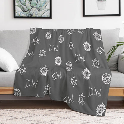 Supernatural Symbols Throw Blanket