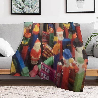 Pez Candy Throw Blanket