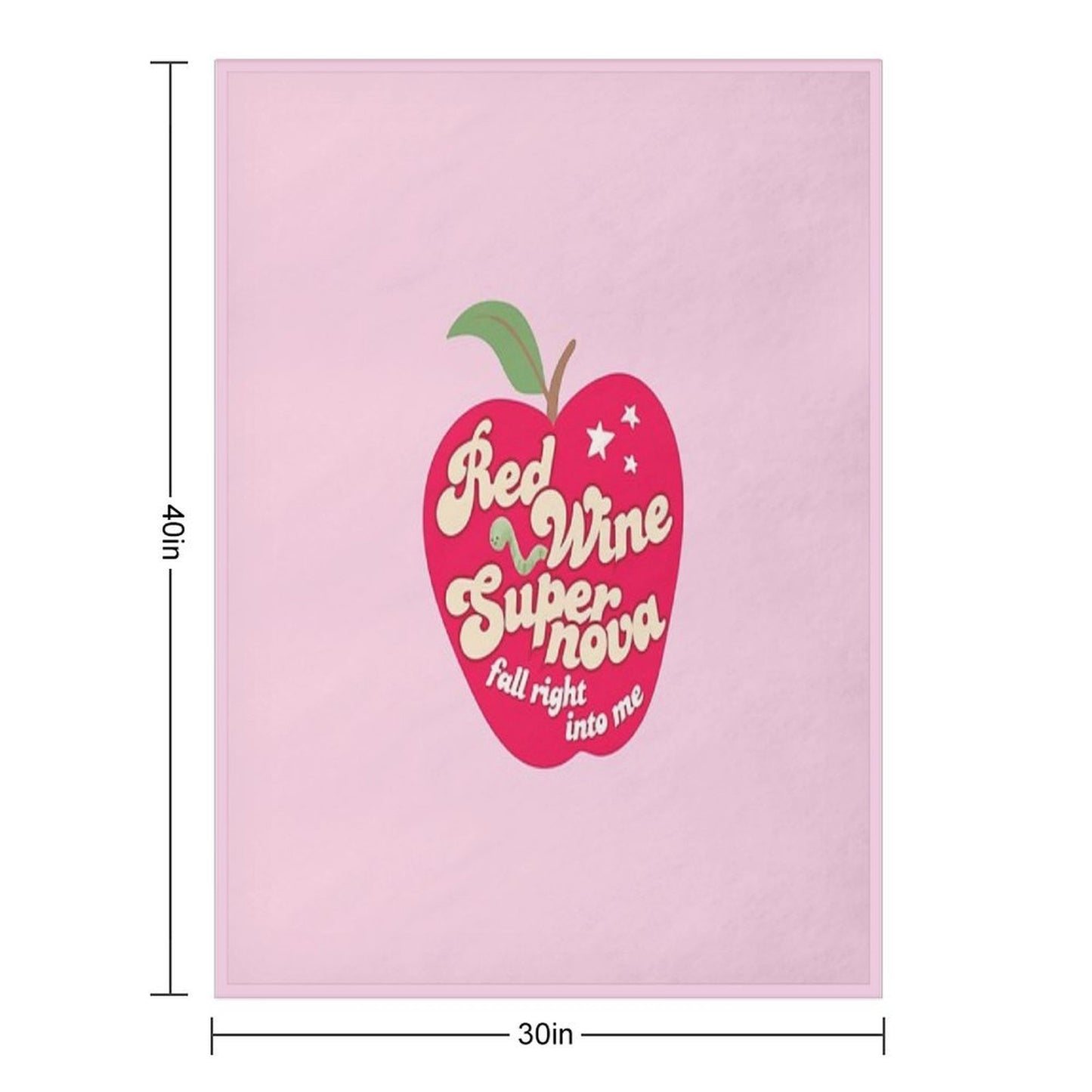 Red Wine Supernova Apple Throw Blanket