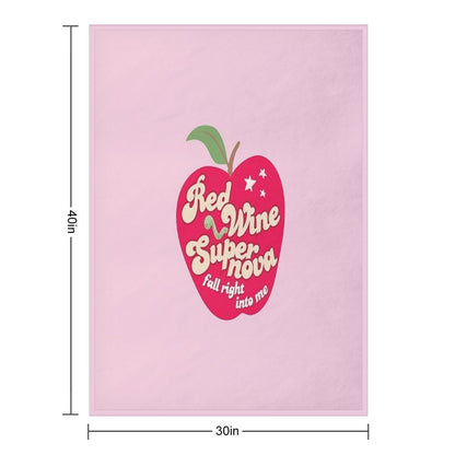 Red Wine Supernova Apple Throw Blanket
