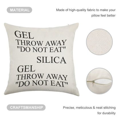 Silica Gel Linen Throw Pillow Cover