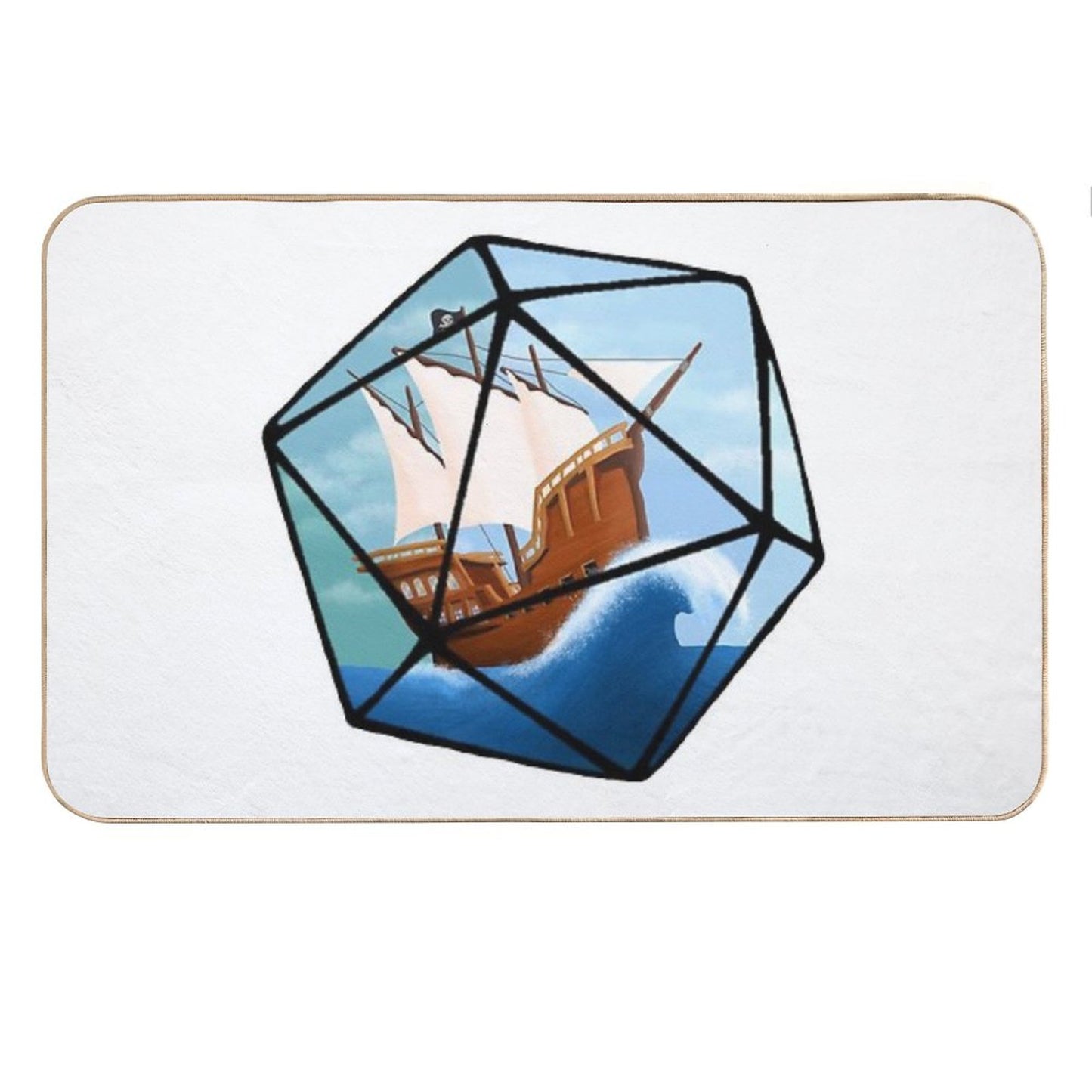 Pirate  Swashbuckler D20 Bath Mat
