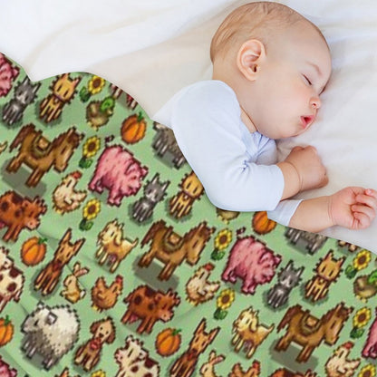 Stardew Valley Farm Animals Throw Blanket
