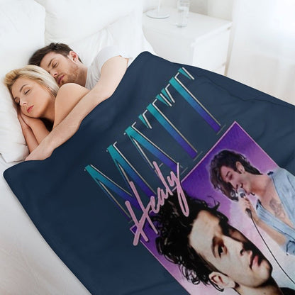 Matt Healy Homage  Funny Matty 1975 Retro 90's 80's Party Throw Blanket