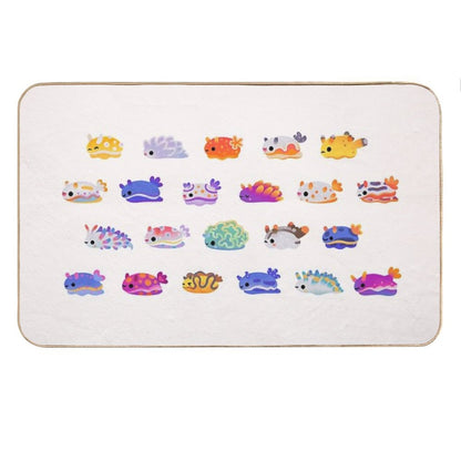 Sea Slug Day - Bright Bath Mat