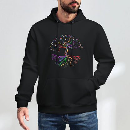 Tree Life Rainbow LGBT Cool Gay Pride Ally Relaxed Fit Hoodie