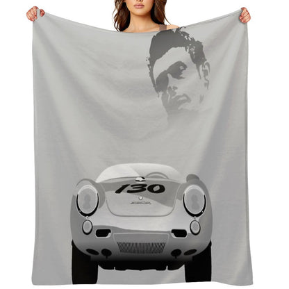 James Dean's Spyder 550 Throw Blanket