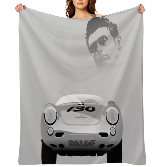 James Dean's Spyder 550 Throw Blanket
