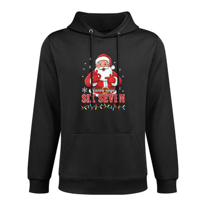 Womens Funny Christmas Santa Says Six Seven 67 Meme Christmas 67 Unisex Design Hoodie