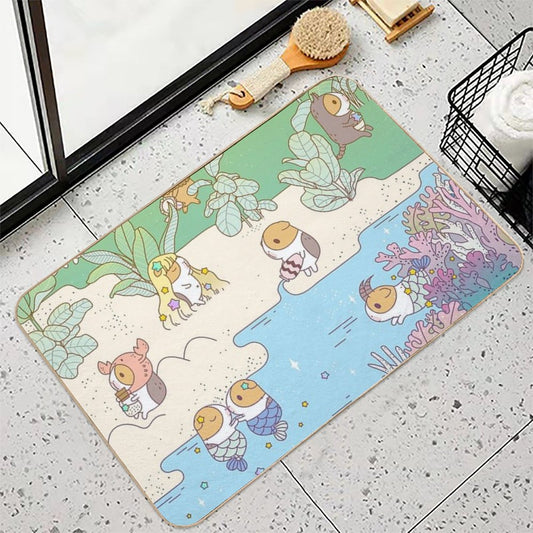 Bubu The Guinea Pig Horoscope Land Bath Mat