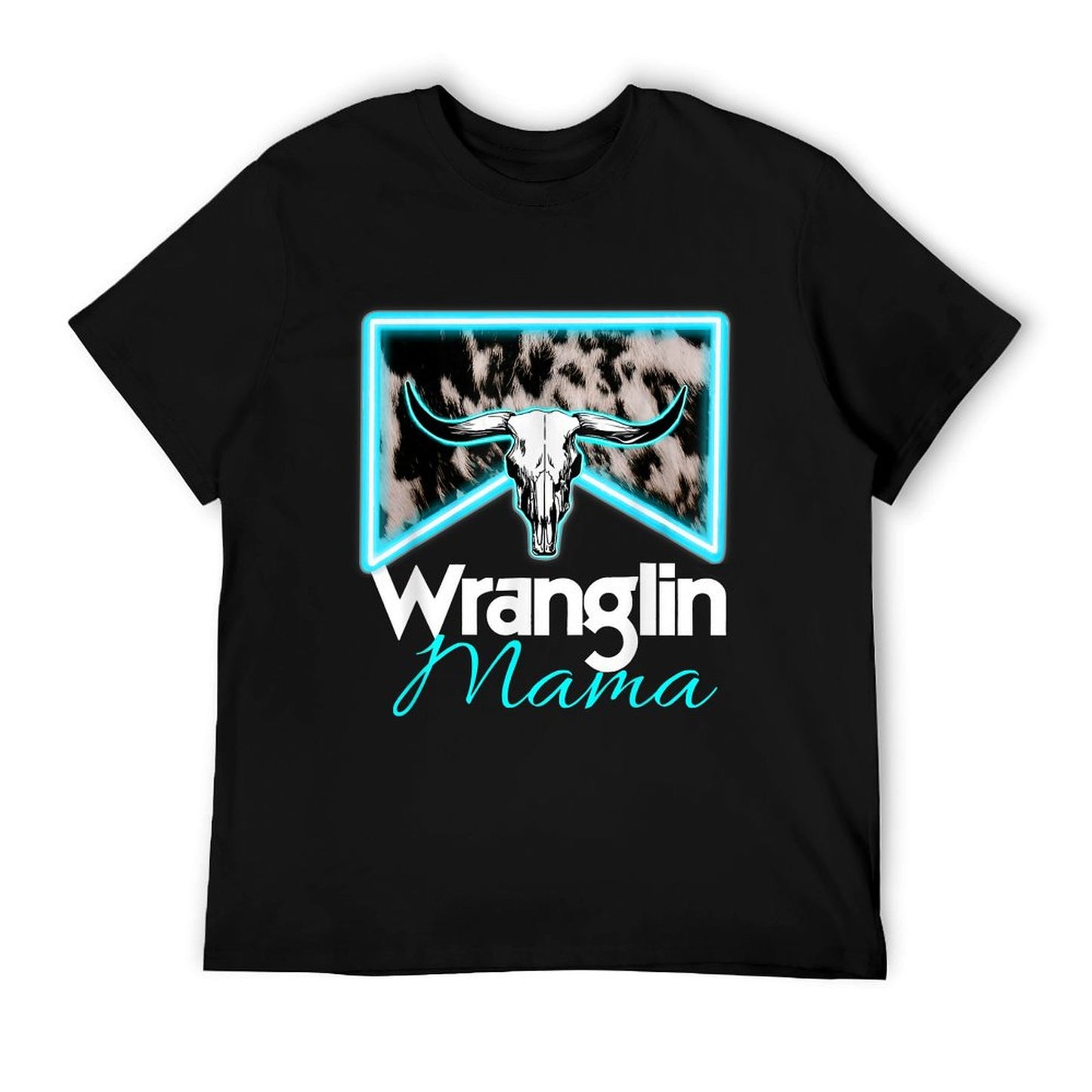 Rodeo Mama Cowgirl Rodeo Mom Western Cowhide Wranglin Mama T-Shirt