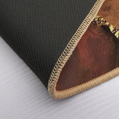 Stylish Girly Trend Autumn Ink Faux Marble Texture Bath Mat