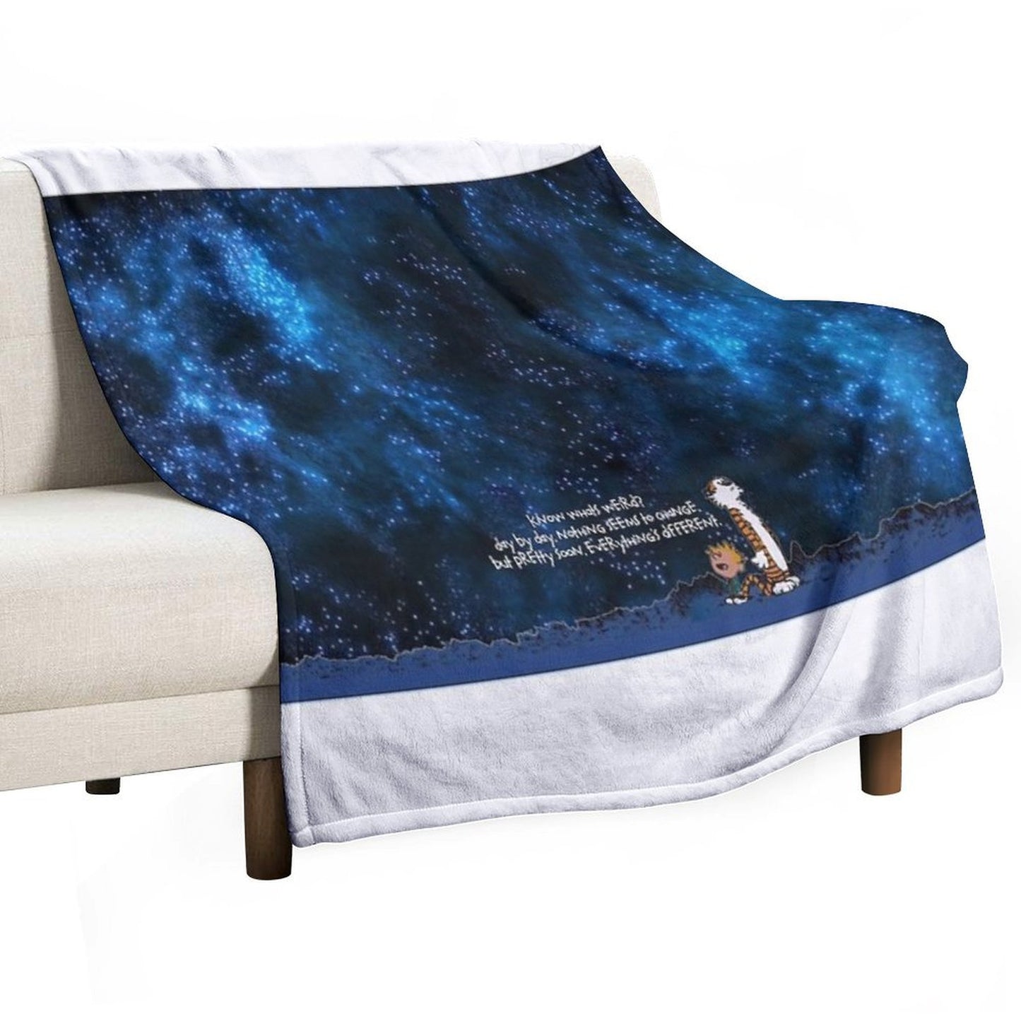 Calvin And Hobbs Space Throw Blanket