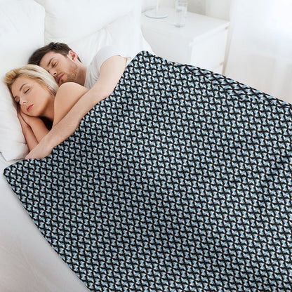 Big City Mixed Blue Signal Throw Blanket