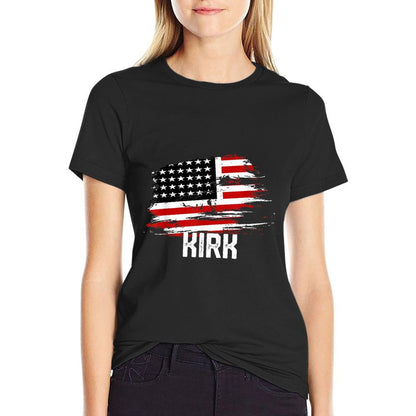 KIRK USA Personalized 4th of July KIRK  Summer-ready Fabric T-Shirt