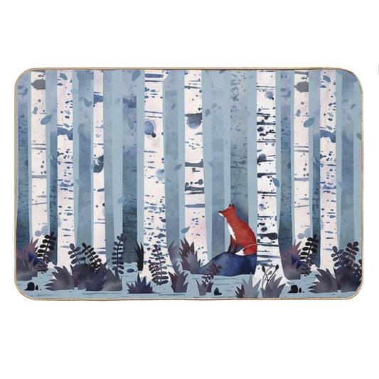 The Birches (in Blue) Bath Mat