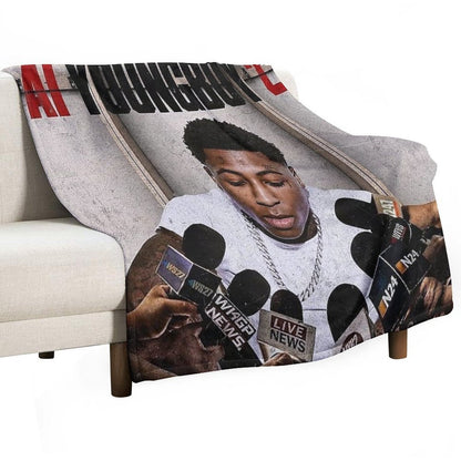 Threeboy Young Boy Never Broke American Tour 2020 Throw Blanket