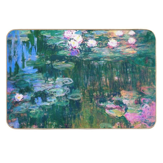 Water Lilies Monet  Dirt-Trapping Bath Mat