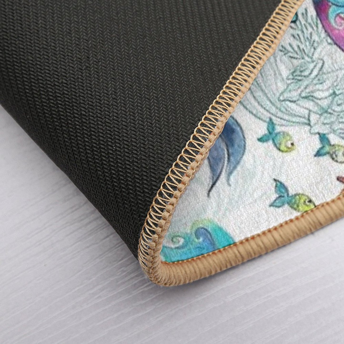 Modern Mermaid Toile Bath Mat